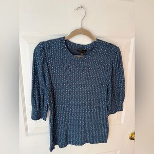 Lucky Brand Blue Patterned Top